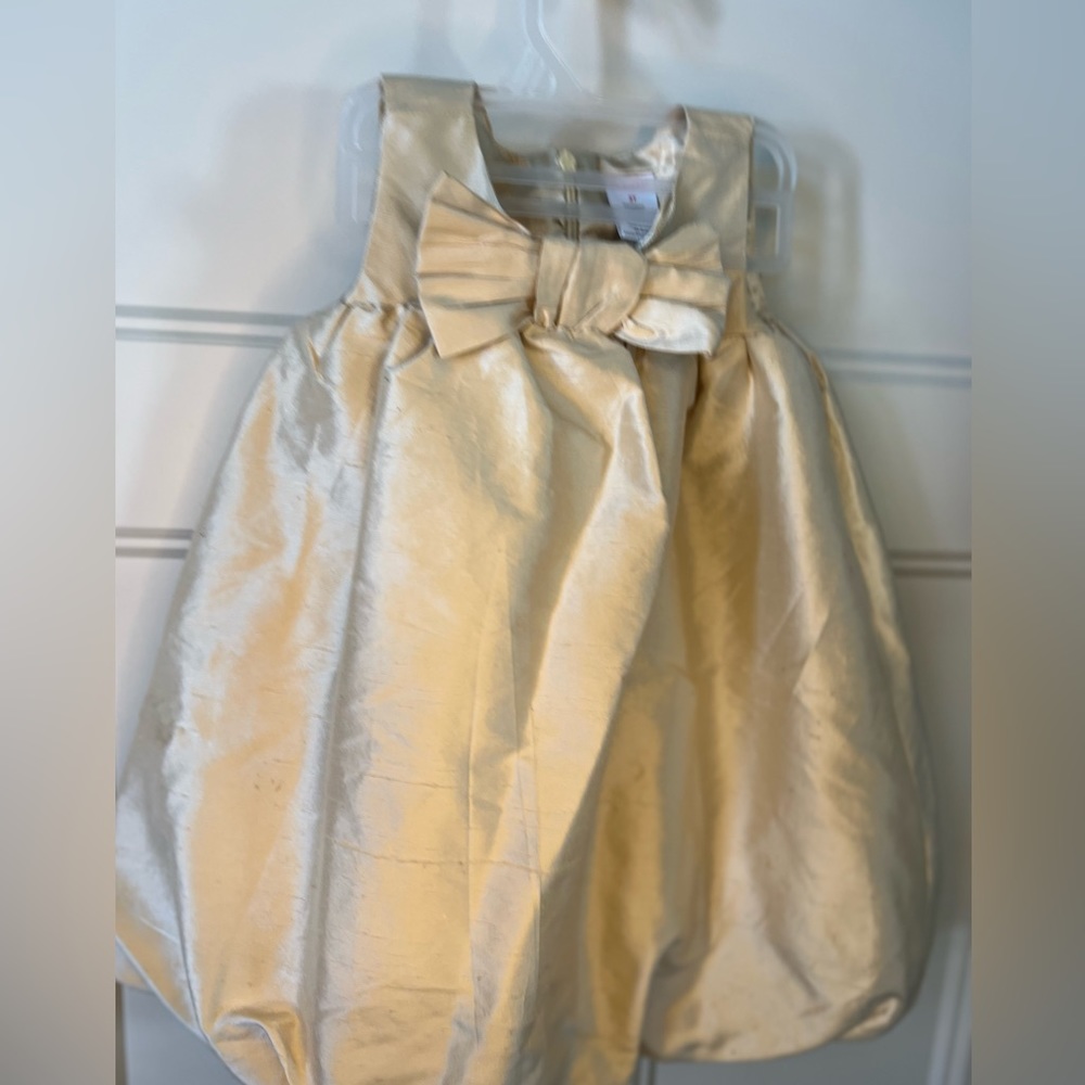 Gymboree Sleeveless Easter Bubble Dress Girls size 2T 100% silk